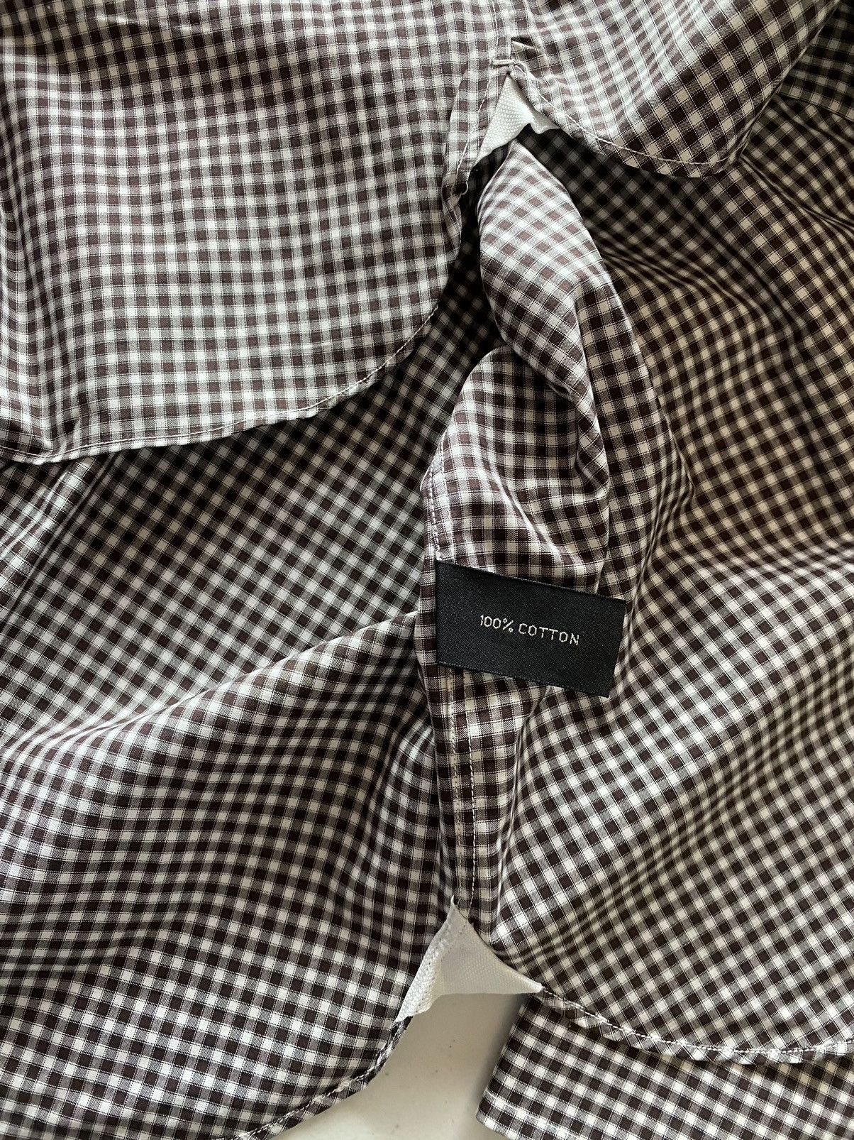 Tom Ford Tom Ford mocha/grey gingham check shirt 45e NWT Size US XXL / EU 58 / 5 - 9 Thumbnail