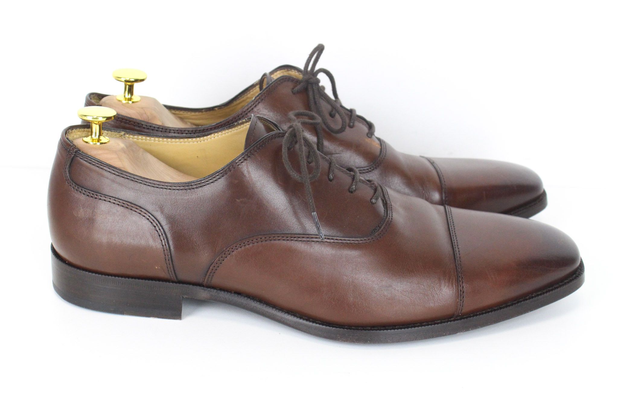 Suitsupply EU44 Brown Leather Laced Low-Top 72107 Size US 11 / EU 44 - 5 Thumbnail