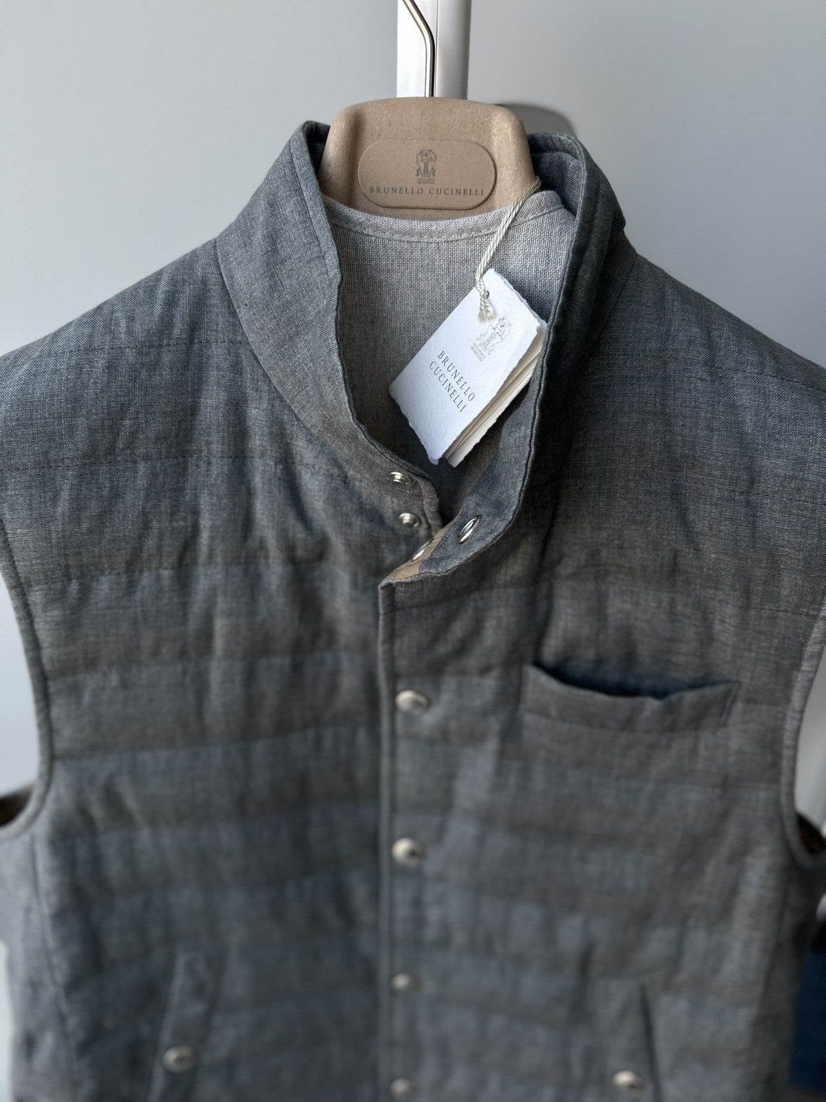 Brunello Cucinelli RRP $3350 Brunello Cucinelli Down Navy Vest Size US M / EU 48-50 / 2 - 4 Thumbnail