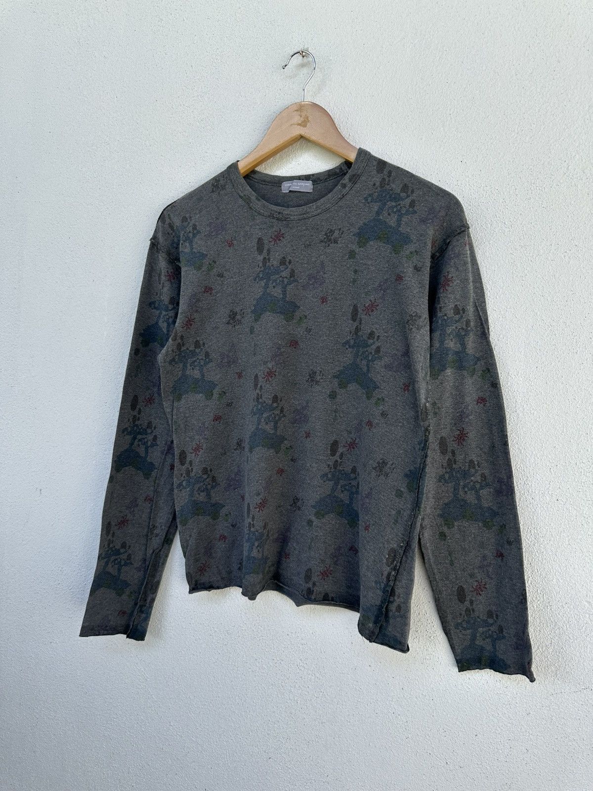 2003 Comme Des Garcon Homme Ink Print Long Sleeve