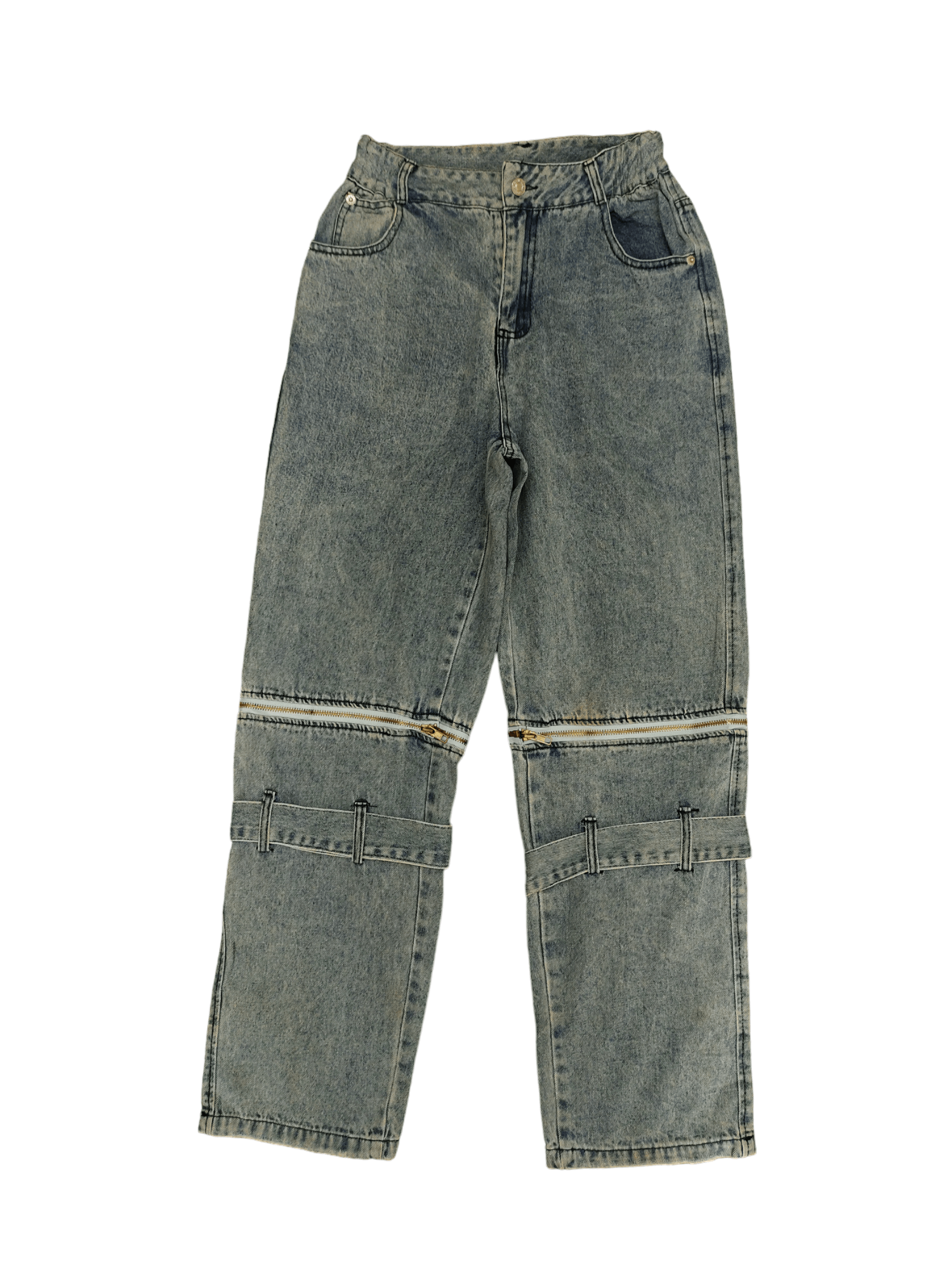 Hysteric Glamour Ahstudio Light Wash Bondage Punk Baggy Denim Pants Size US 28 / EU 44 - 1 Thumbnail
