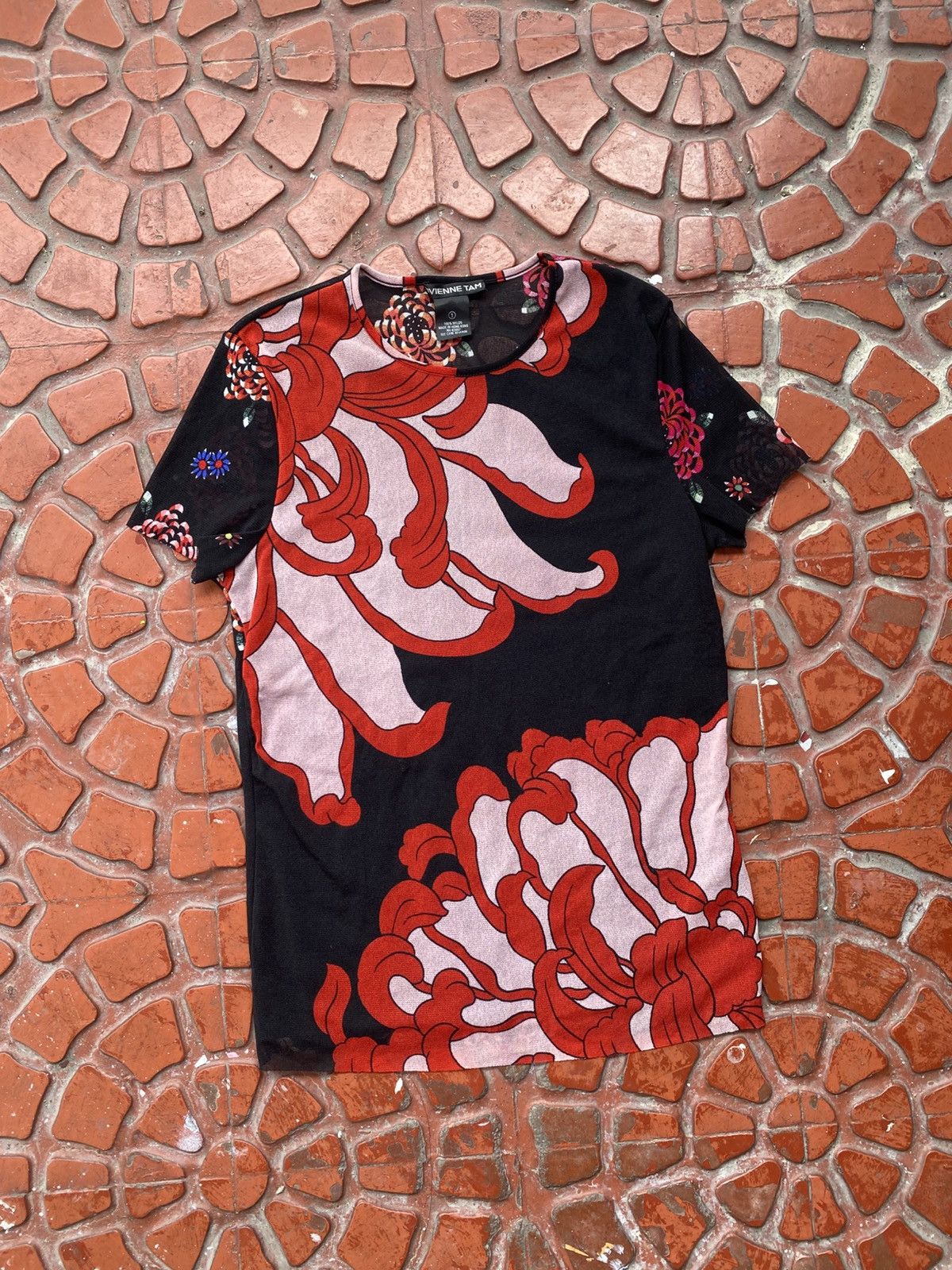 Vivienne Tam VIVIENNE TAM 90s - FLOWER PRINT MESH SHORT SLEEVES SHIRT Size M / US 6-8 / IT 42-44 - 2 Thumbnail