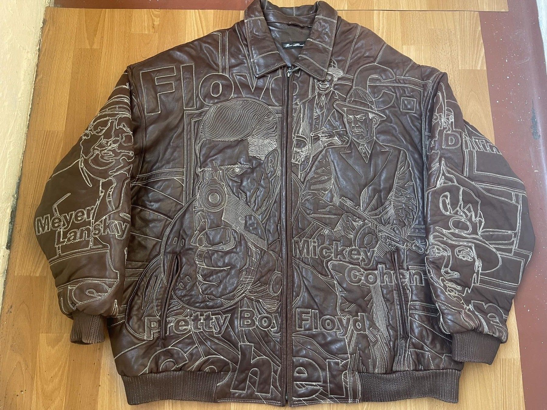 Pelle Pelle Pelle Pelle leather jacket, mafia gangster Marc Buchanan 3XL Size US XXL / EU 58 / 5 - 8 Thumbnail
