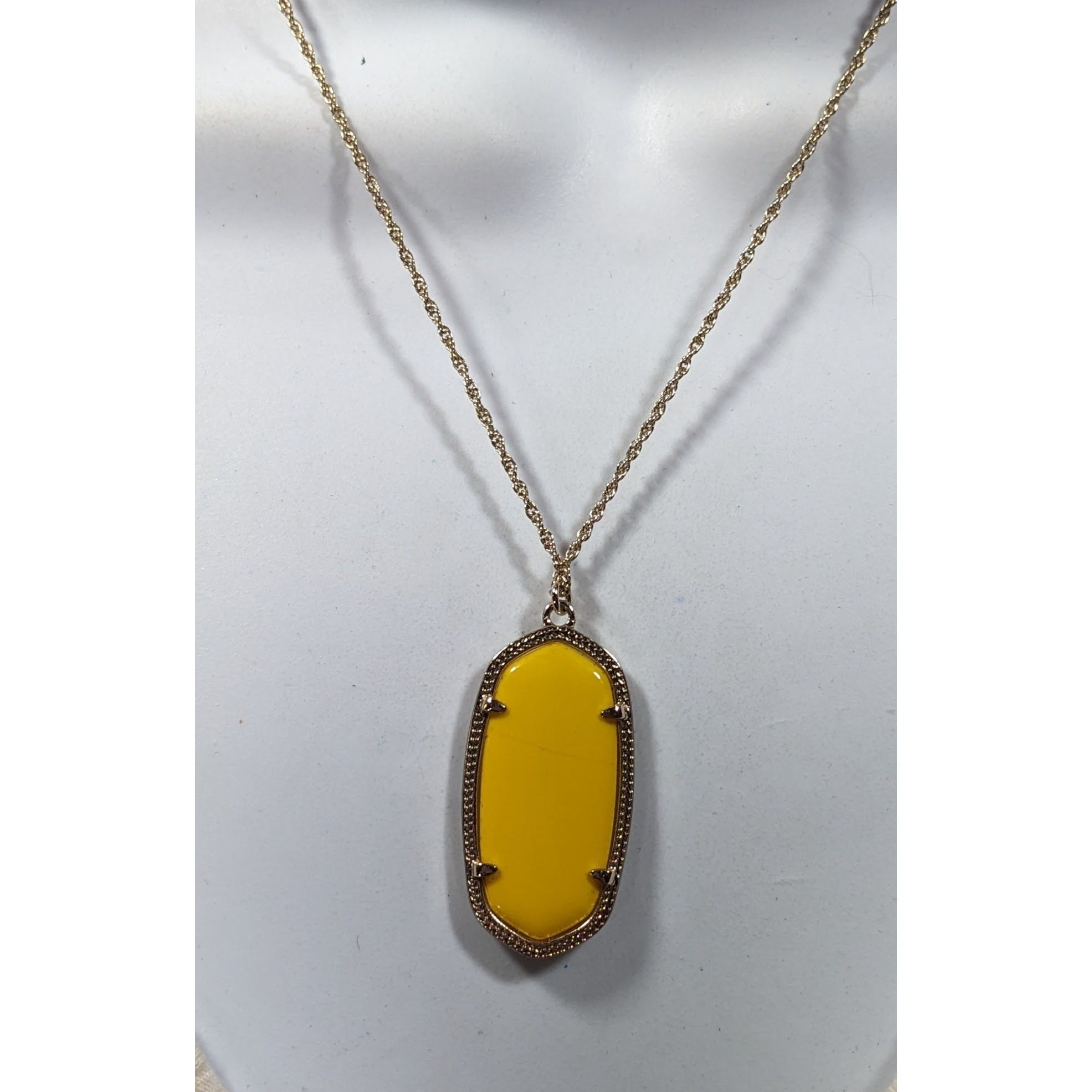 Kendra Scott Kendra Scott Preppy Yellow And Gold Tone Pendant Necklace Size ONE SIZE - 5 Thumbnail