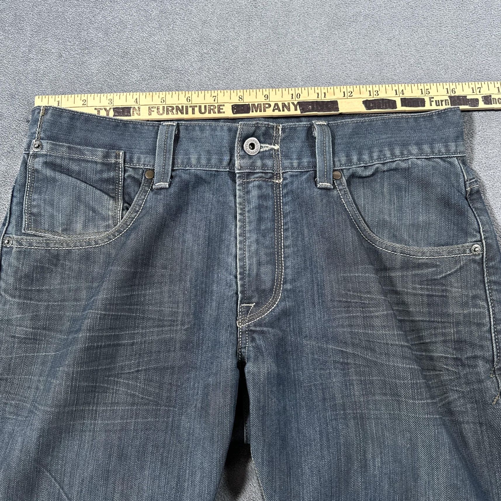 Levi's Levi's 514 Jeans Mens 32x29 Slim Straight Blue Denim Flap Back Pockets Zip Fly Button Zip Cambodia Levi's 500 Series 514 Model 32 Medium/Dark Blue Size US 32 / EU 48 - 6 Thumbnail