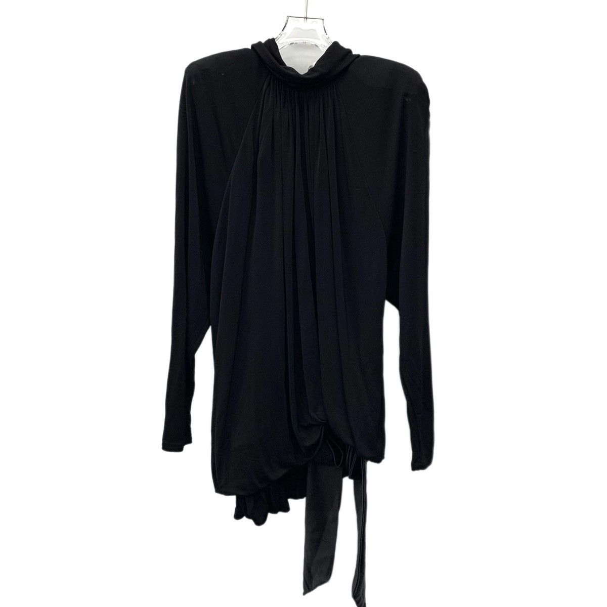 Saint Laurent Paris Saint Laurent Black Pleated Long Sleeve Ribbon Dress K26WX Size S / US 4 / IT 40 - 1 Thumbnail