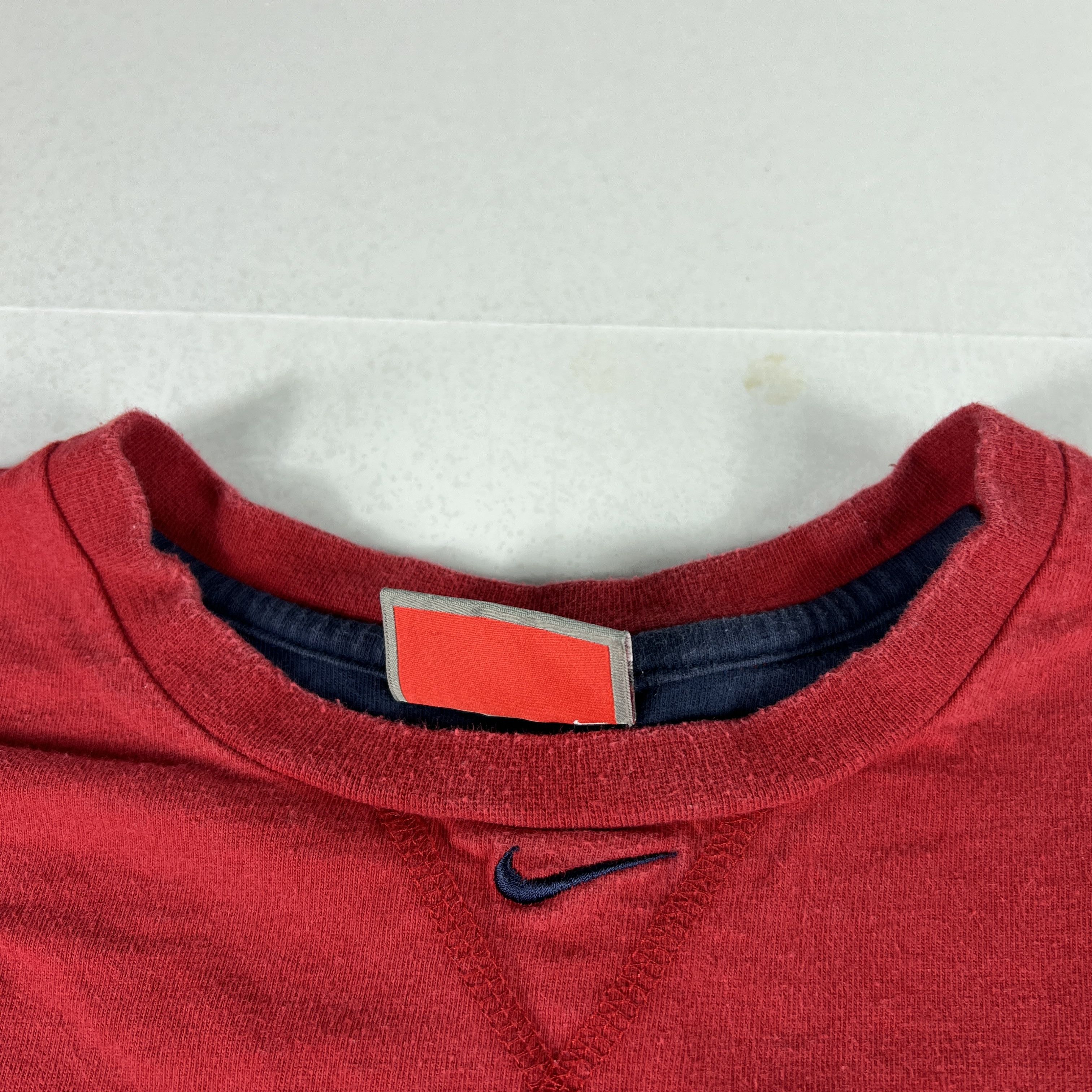 MLB × Nike Y2K Nike MLB Boston Red Sox Center Check Shirt Red Faded Tee Size US XL / EU 56 / 4 - 5 Thumbnail