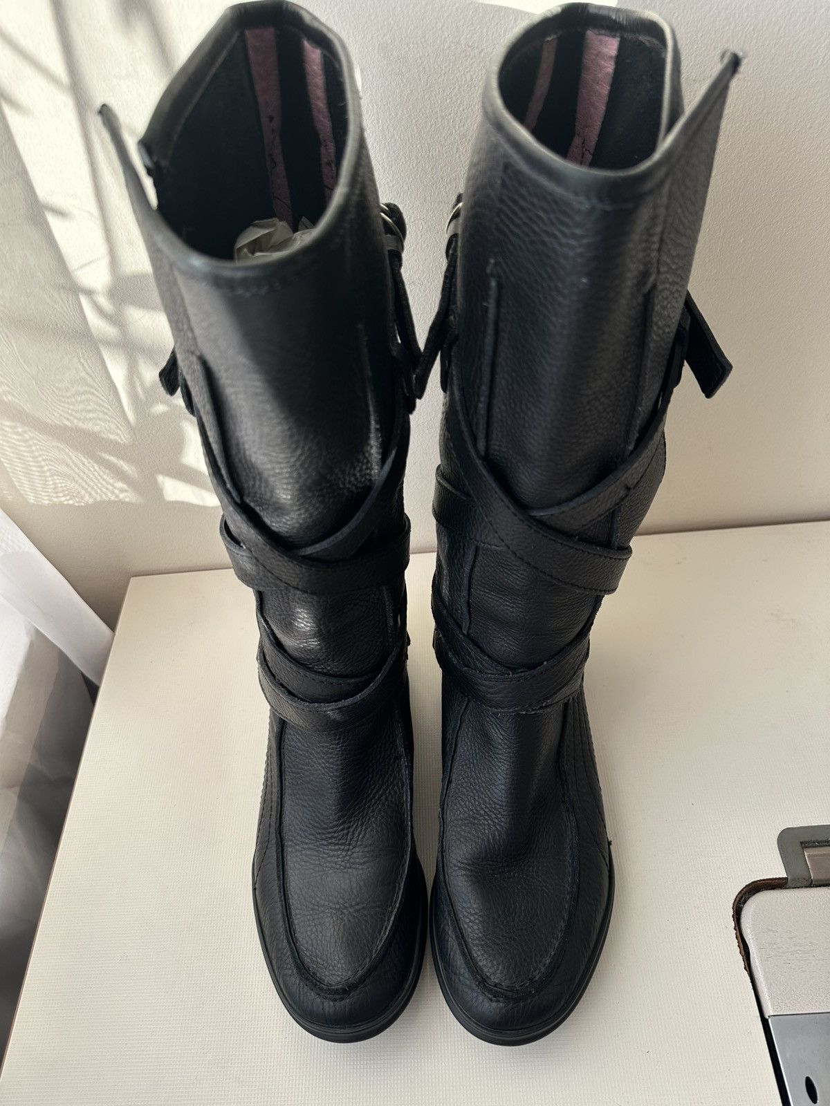 Puma Puma Nuala leather black strap boots Size US 8 / IT 38 - 5 Thumbnail