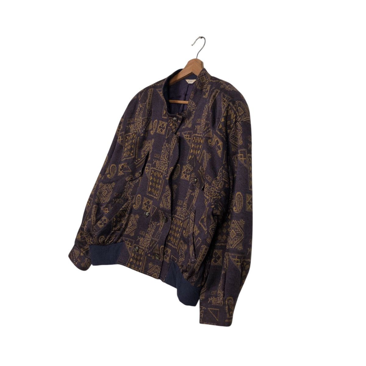 Japanese Brand × Vintage 📌Vintage Bomber Jacket Runic Navajo Design Issey Miyake Size US M / EU 48-50 / 2 - 3 Thumbnail