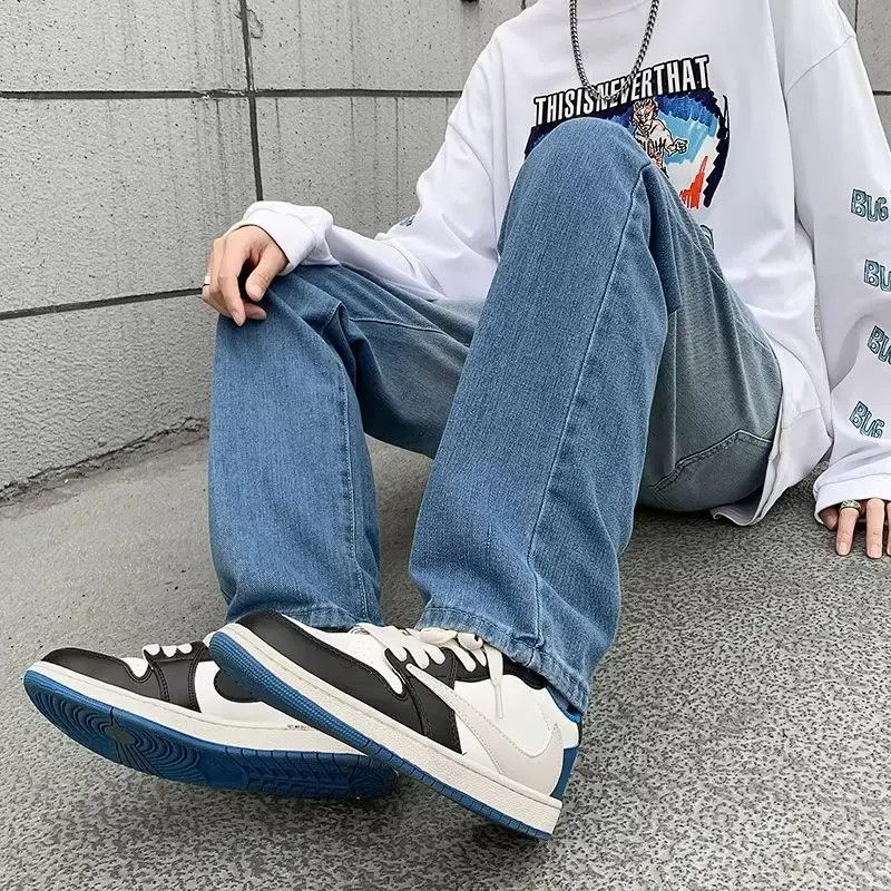 Japanese Brand × Jean Retro loose wide leg straight leg jeans Size US 32 / EU 48 - 4 Thumbnail
