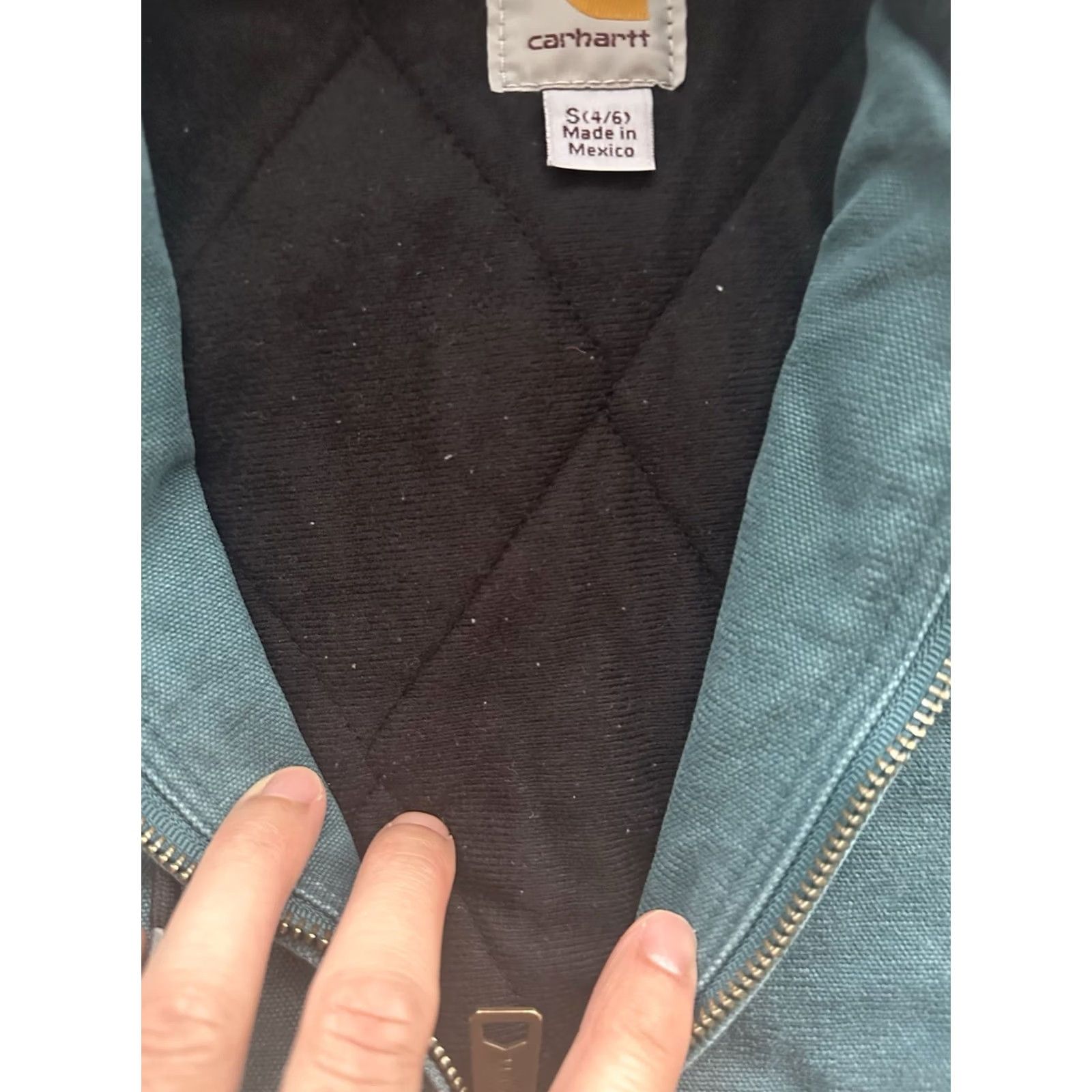 Carhartt VINTAGE Carhartt Hooded Jacket Women's Small Teal WJ130-443 Casual Outdoor Spring Fall Winter Size S / US 4 / IT 40 - 6 Thumbnail