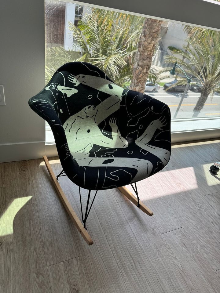 image of Cleon Peterson x Modernica(Signed)Limited Ed 53/100 Chair in Black, Men's
