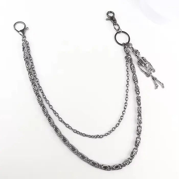 Jewelry Skull Pendant Chain Waist Pants Wallet Size ONE SIZE - 5 Thumbnail