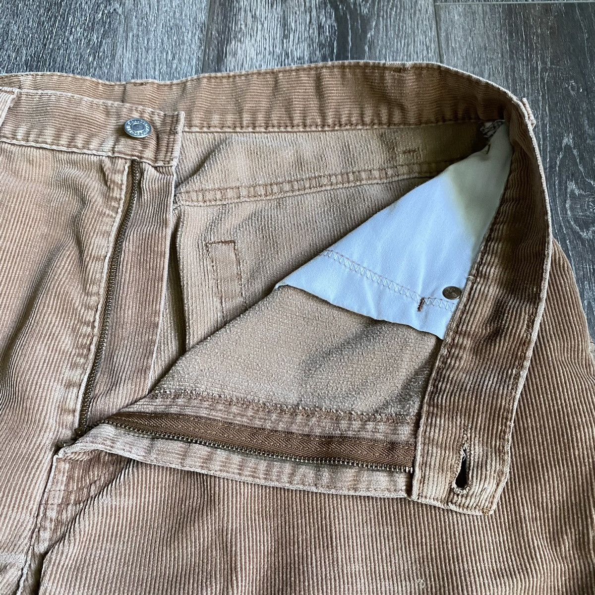 Levi's Vintage 1990s Levi’s Corduroy Straight Wash Tan Pants 36x30 Size US 36 / EU 52 - 8 Thumbnail