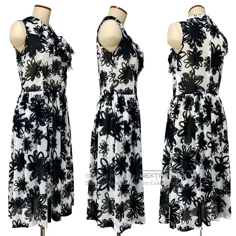 Comme des Garcons Comme Des Garcons Black Floral Dress Size XS / US 0-2 / IT 36-38 - 2 Thumbnail