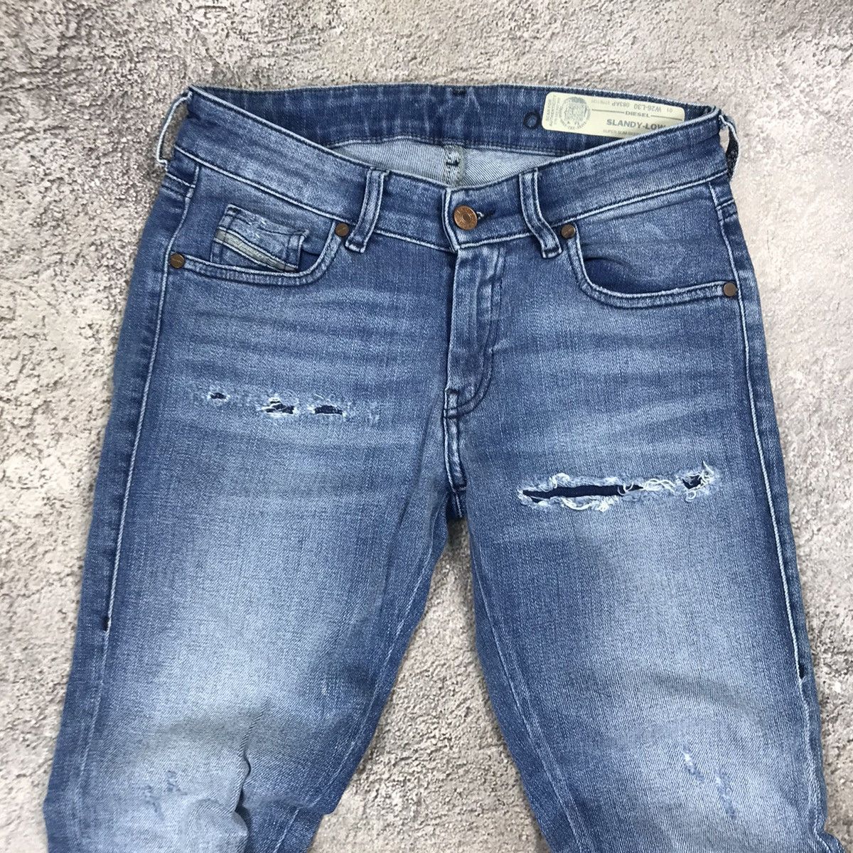 Vintage Vintage Y2K Diesel Distressed Low Rise Baggy Jeans Streetwea Size US 26 / EU 42 - 3 Thumbnail