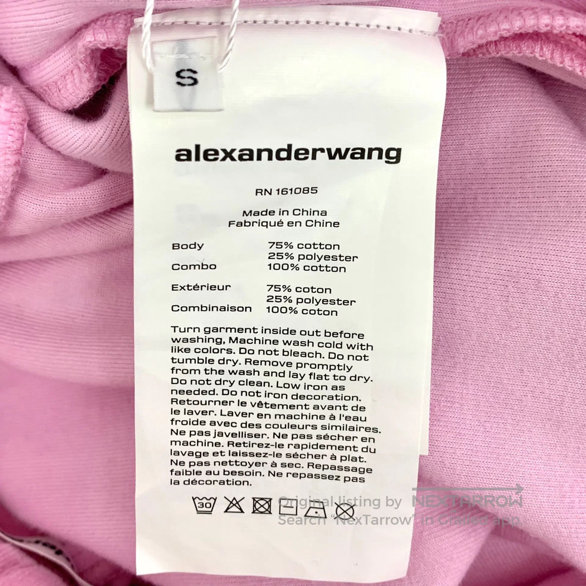 Alexander Wang Alexander Wang size S Pink Apple Embroidery Cotton Drawstr Size US 27 - 6 Thumbnail