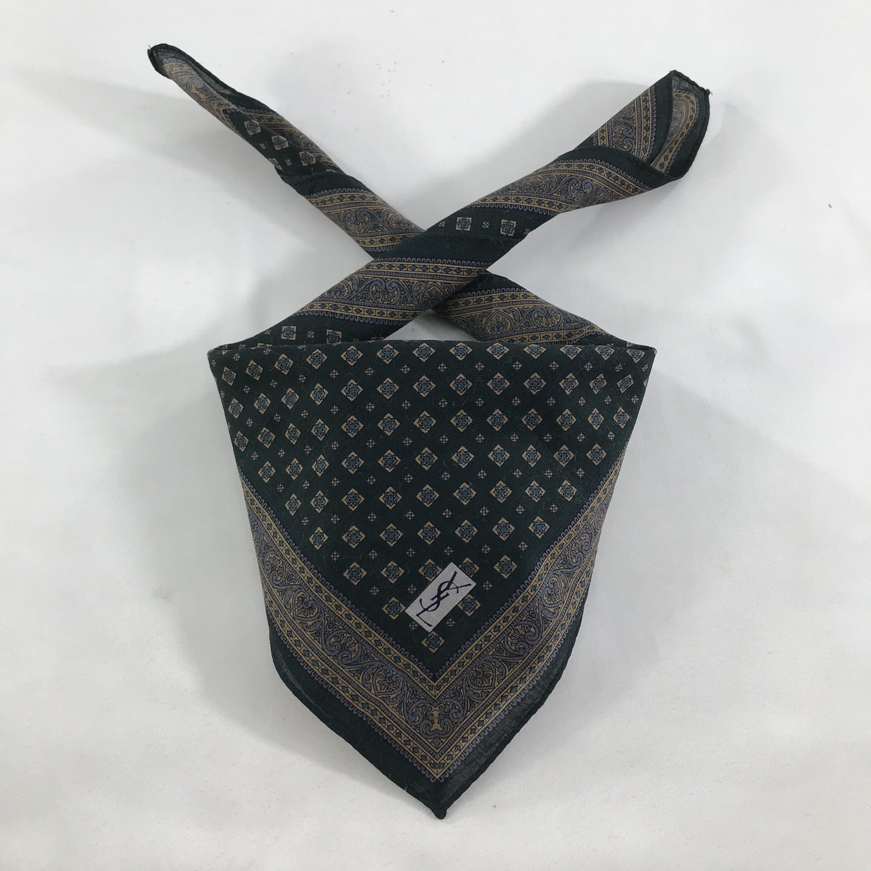 Vintage × Yves Saint Laurent Yves Saint Laurent Bandana / Handkerchief/Neckerchief -S1567 Size ONE SIZE - 3 Thumbnail
