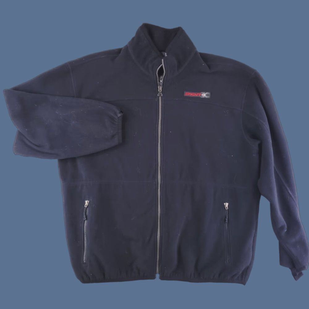 Spyder Spyder Sweater Mens L-XL Black Fleece Zip Relaxed Polyester Jacket Size US L / EU 52-54 / 3 - 1 Thumbnail