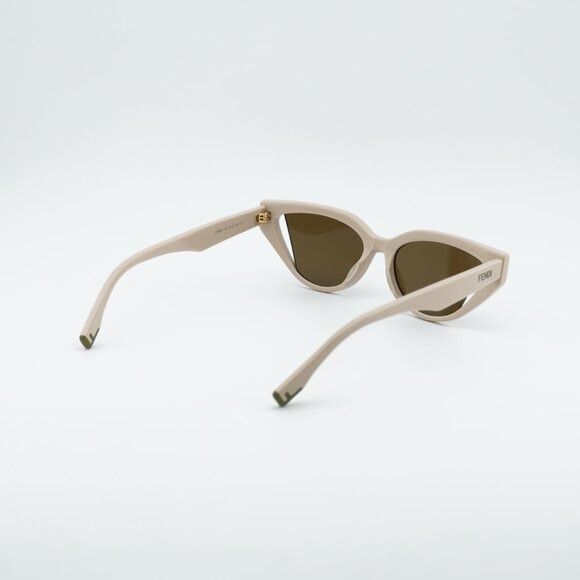 Fendi Fendi FE40009I 57J Sunglasses Shiny Brown Cat Eye Frame Size ONE SIZE - 9 Thumbnail