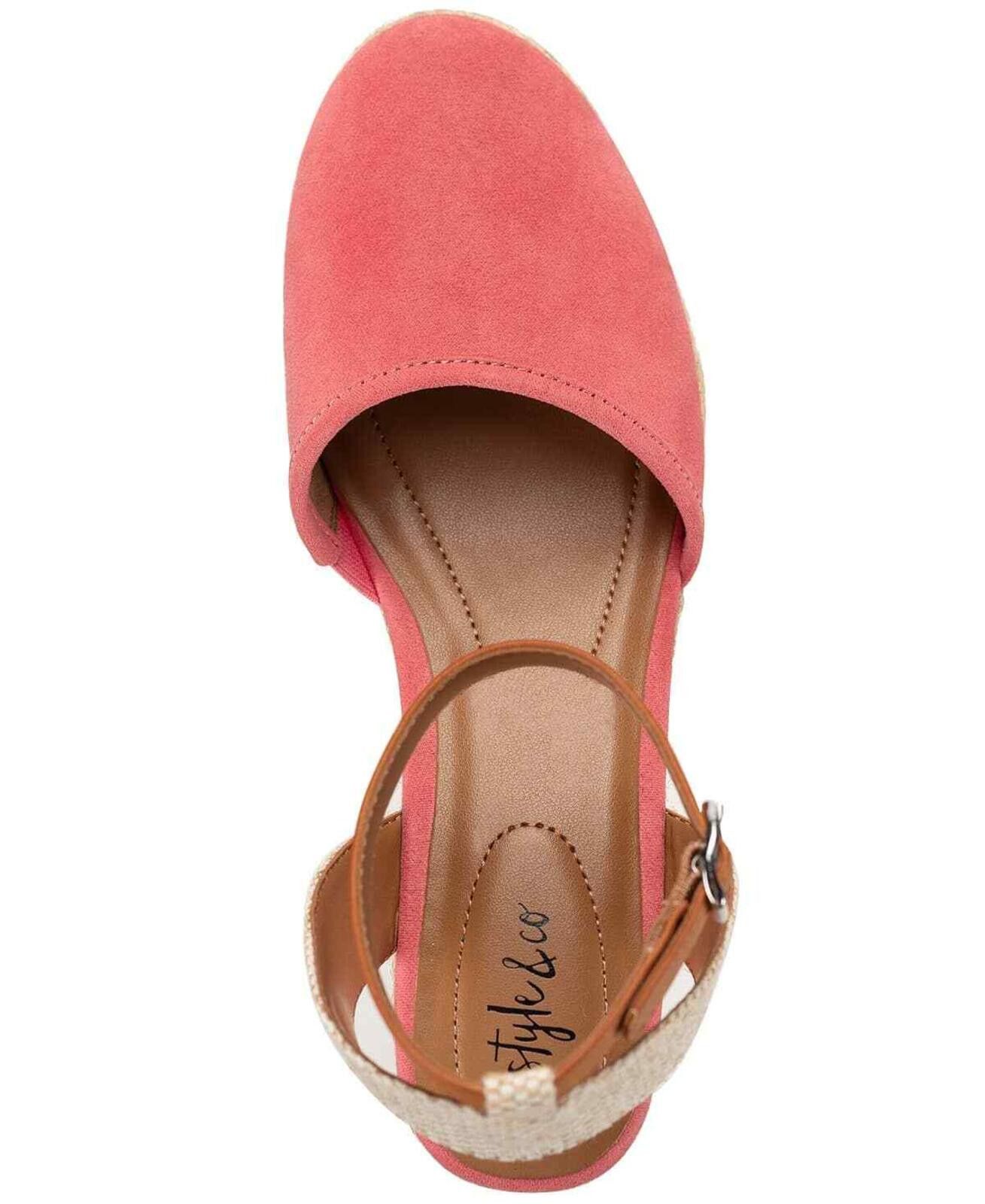 Style & Co Style & Co Pink Mailena Wedge Espadrille Sandals Size US 10.5 / IT 40.5 - 4 Thumbnail