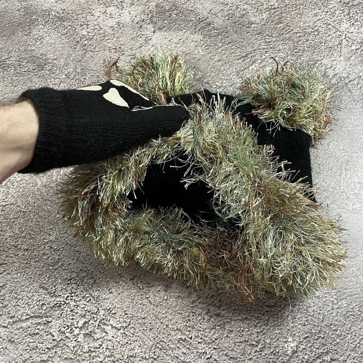 Vintage Vintage 90s Mohair Beanie Skeleton Hand Grunge Alt Faded OS Size ONE SIZE - 3 Thumbnail