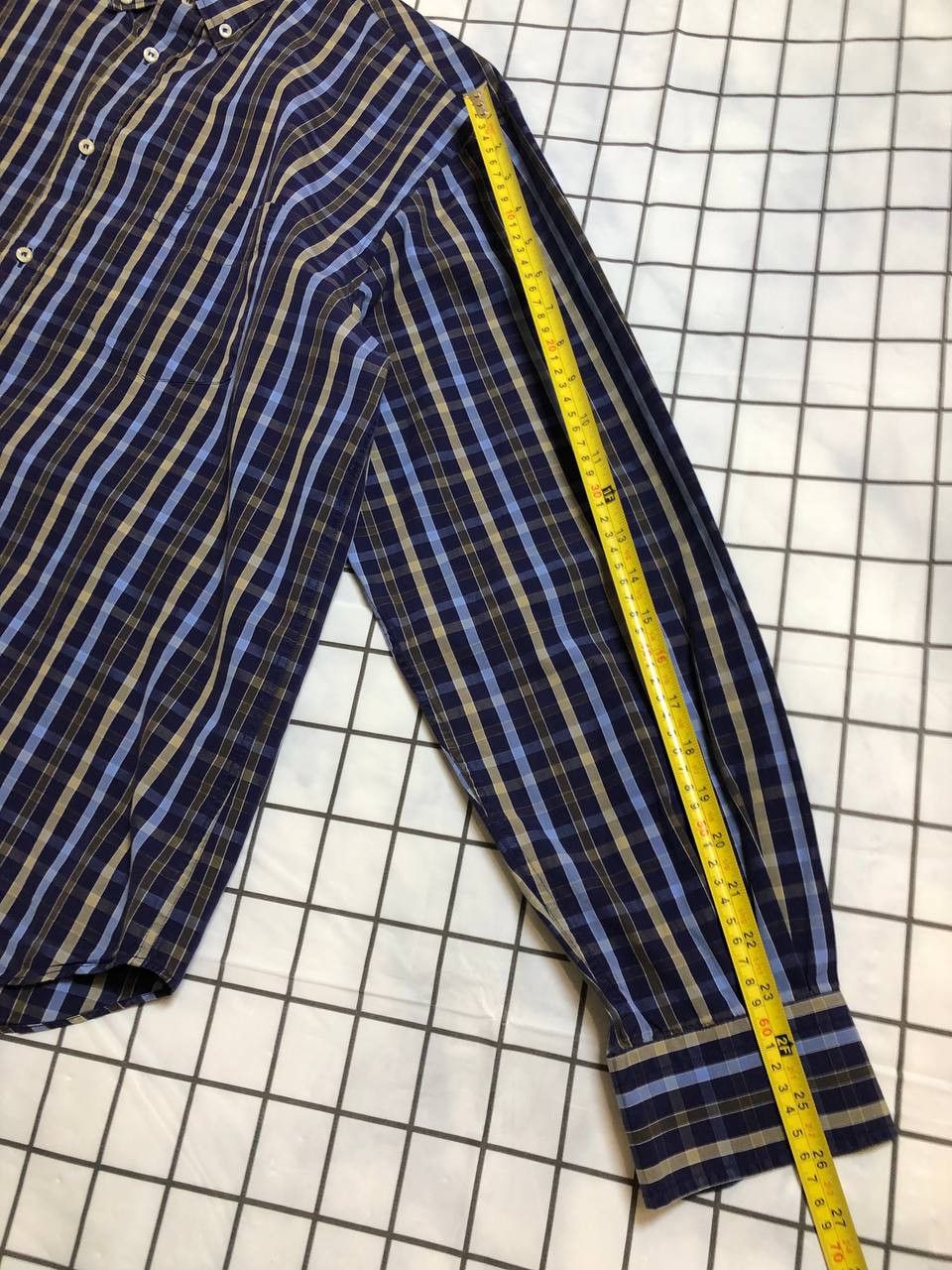 Paul & Shark Paul & Shark Yachting Gold Blue Check Long Sleeve Shirt Size US L / EU 52-54 / 3 - 4 Thumbnail