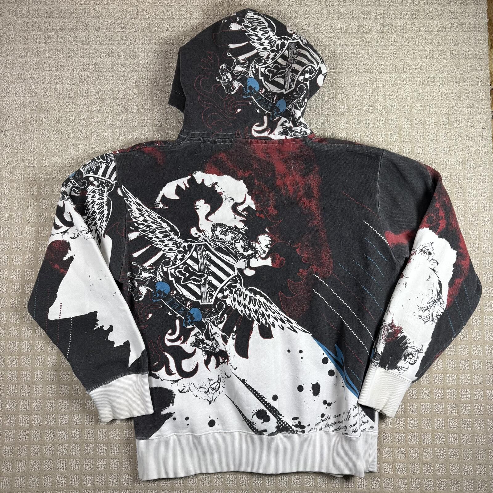 Fox Racing Y2K Fox Racing Thermal Lined Zip Hoodie XL Size US XL / EU 56 / 4 - 9 Thumbnail