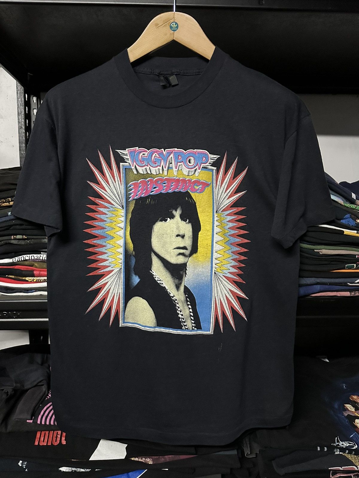 Band Tees × Vintage Rare Vintage 80s Iggy Pop Tour Faded Tee Size US M / EU 48-50 / 2 - 1 Thumbnail