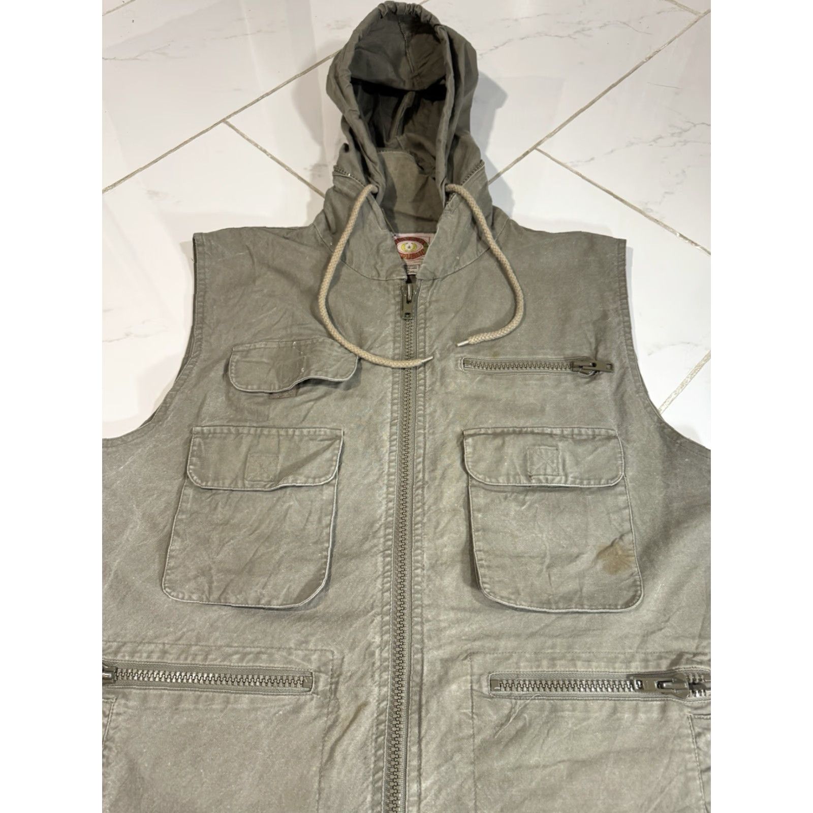 Banana Republic VINTAGE Banana Republic Utility Vest Hooded 90s Green M Mens Size US M / EU 48-50 / 2 - 7 Thumbnail