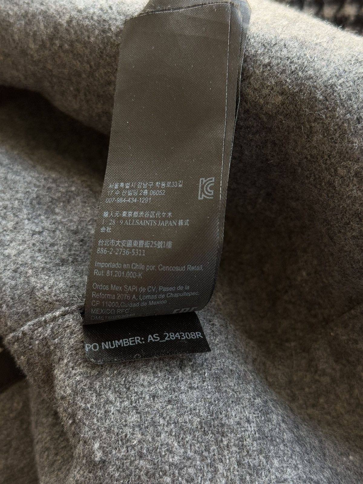 Allsaints × Designer Allsaints avant garde wool blend checkered coat Size US XS / EU 42 / 0 - 10 Thumbnail
