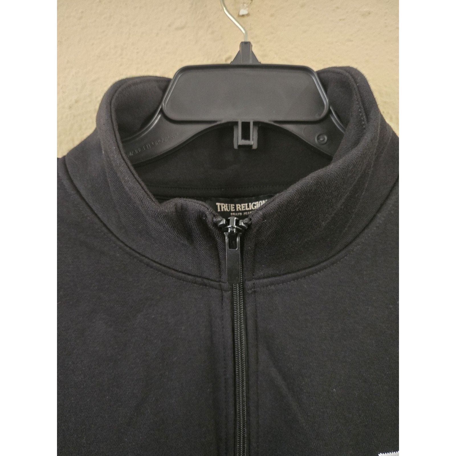 True Religion True Religion Black Relaxed Mock 1/4 Zip Sweatshirt, M $129 Size US M / EU 48-50 / 2 - 6 Thumbnail