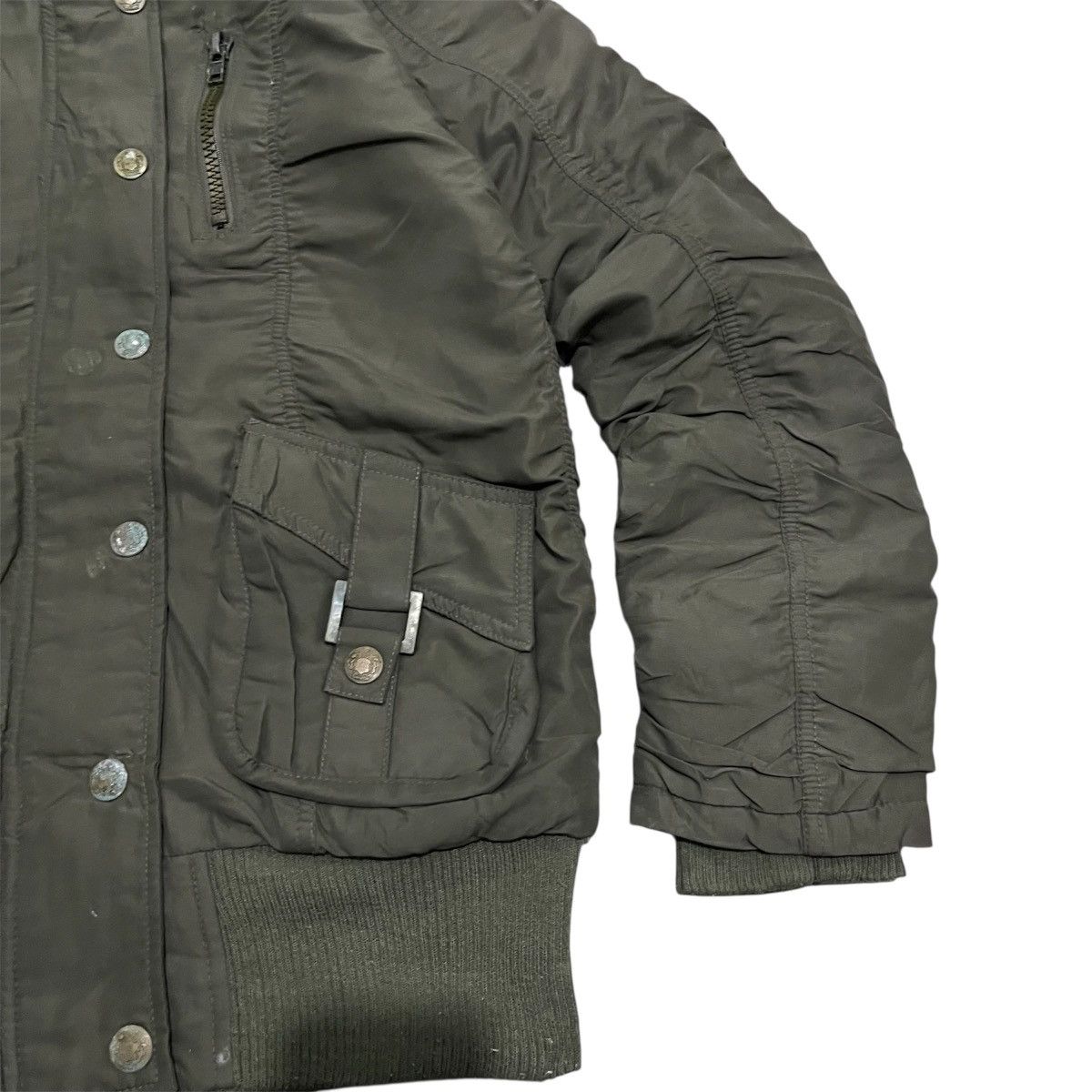 Japanese Brand Dominion - Bono Style Faux Fur Multi Pocket Jacket LGB IFSIX Size US M / EU 48-50 / 2 - 4 Thumbnail