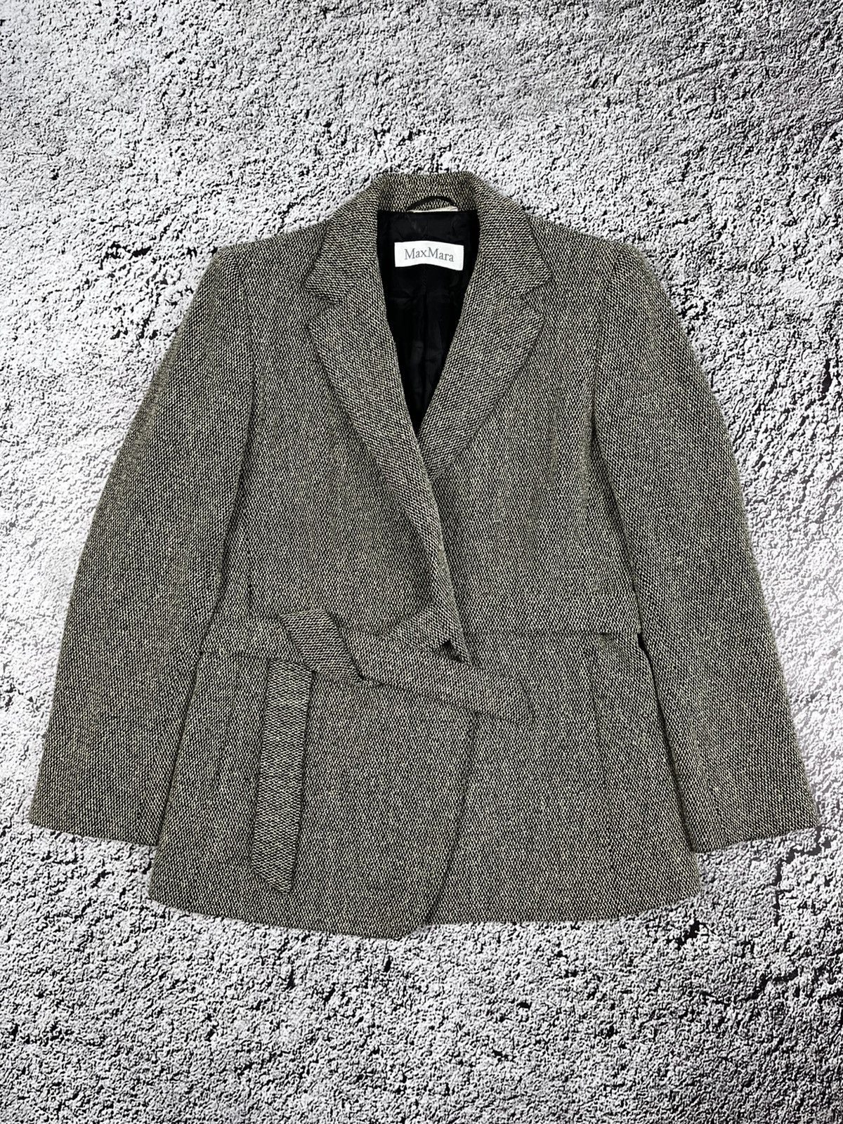 Max Mara Vintage Max Mara virgin wool jacket belt blazer old money Size S / US 4 / IT 40 - 3 Thumbnail