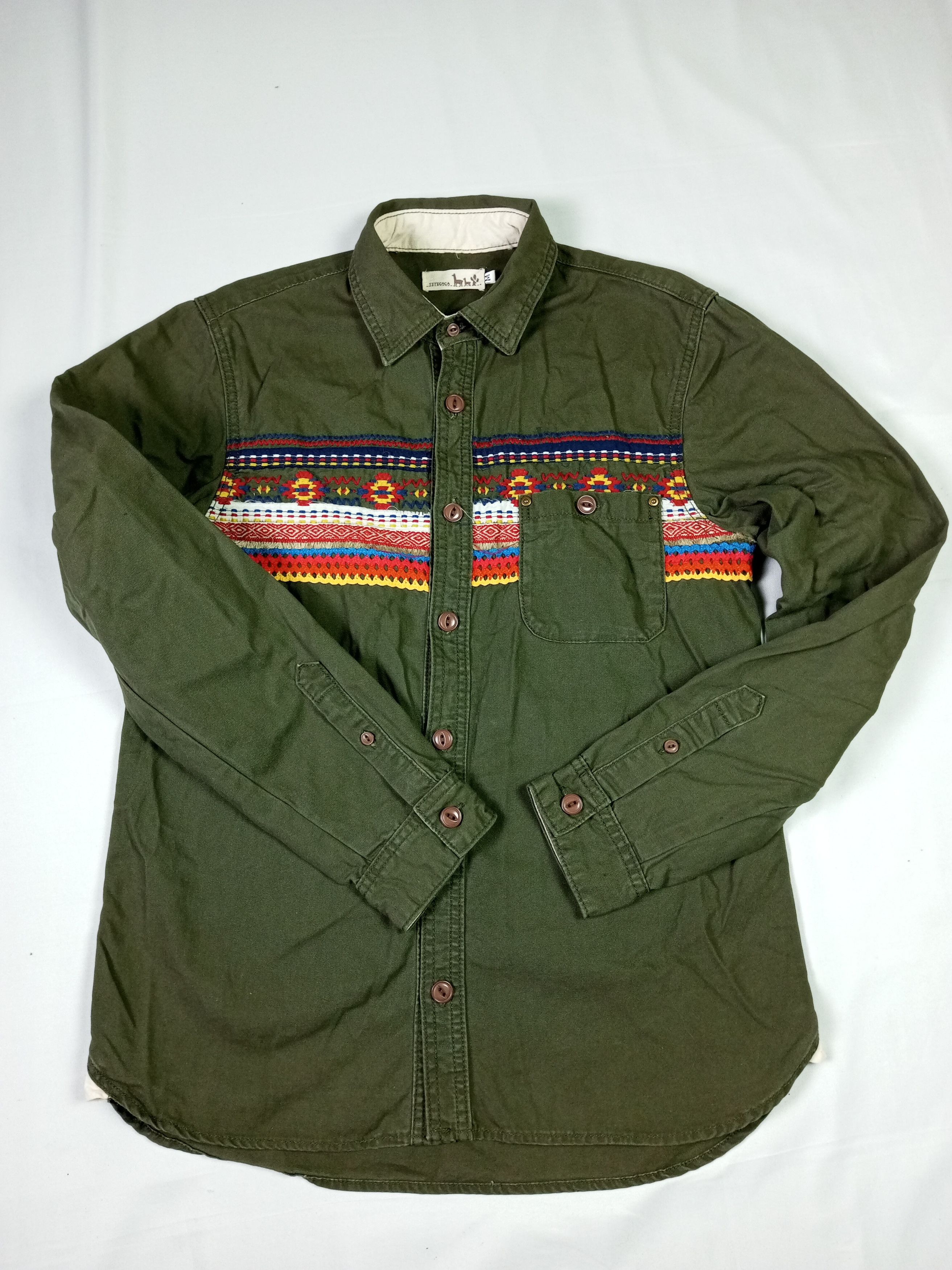 Japanese Brand TITICACA Embroidery navajo Long Sleeve Shirt Size US M / EU 48-50 / 2 - 6 Thumbnail