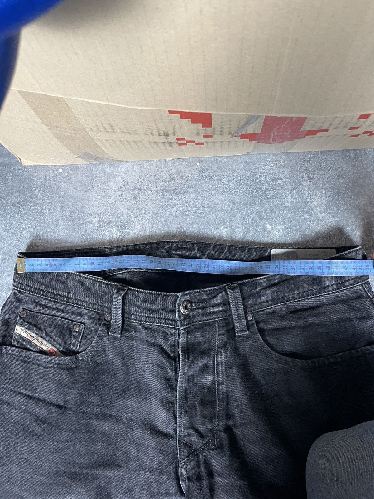 Diesel Crazy baggy Diesel Larkee graphite wash demim jeans Size US 31 - 10 Thumbnail