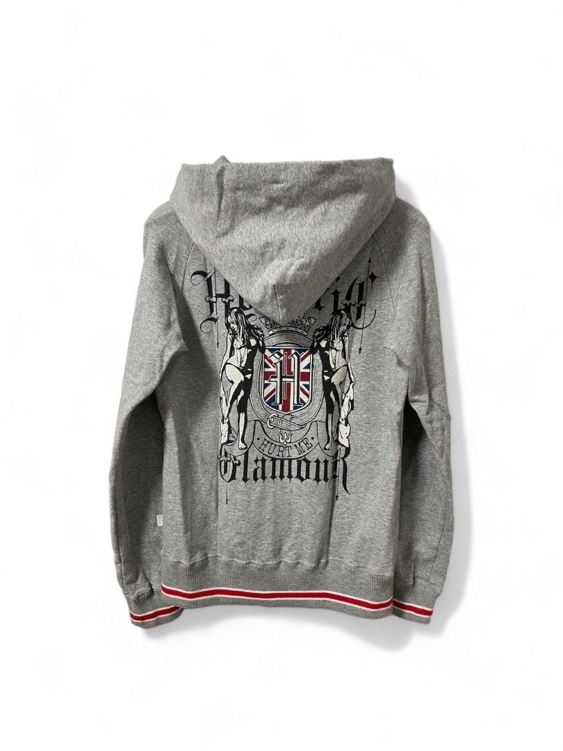 最安値！HYSTERIC GLAMOUR グレー フーディ Mサイズ　メタリカ HYSTERIC GLAMOUR グレー フーディ Mサイズメタリカ