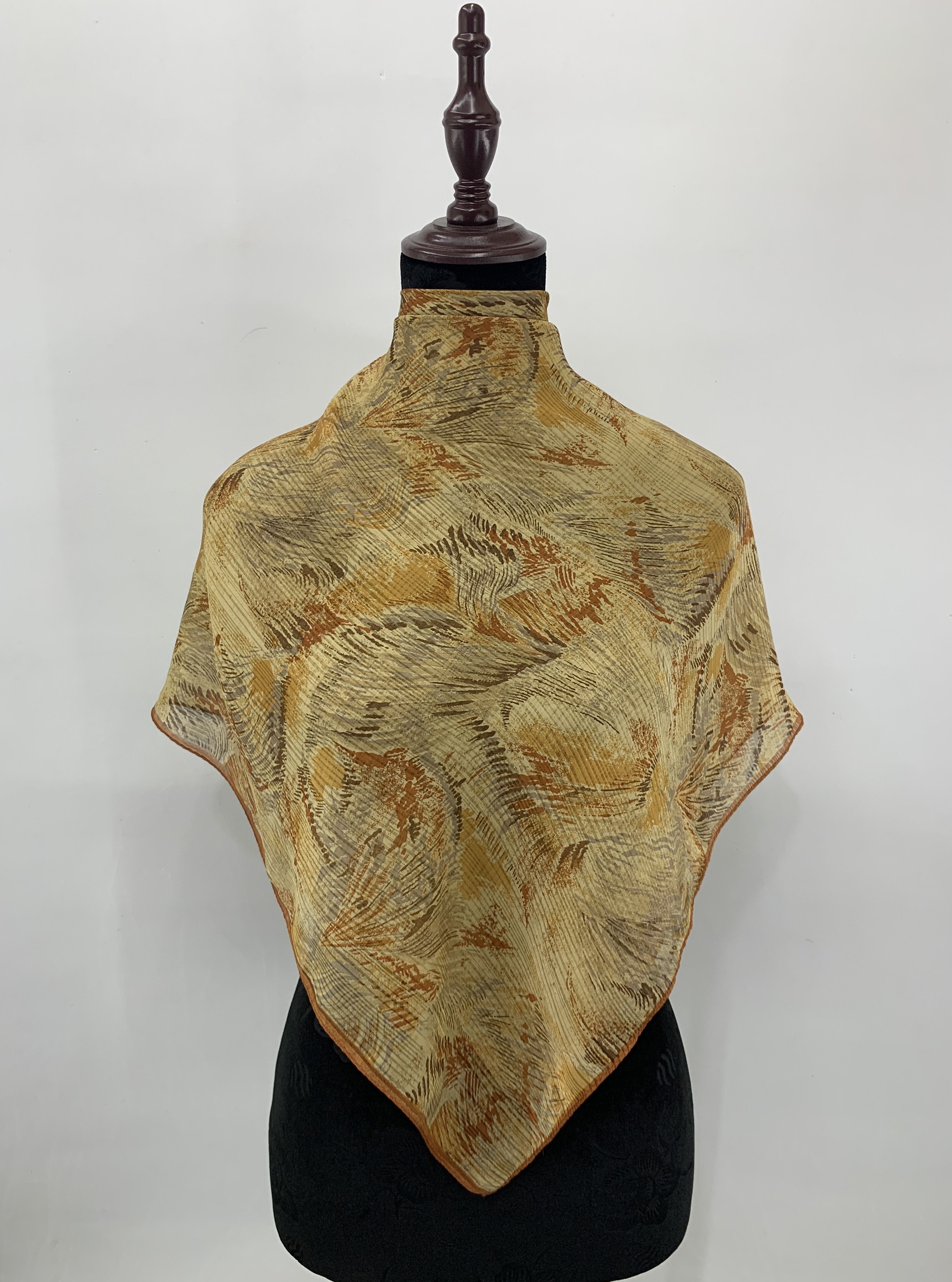 Vintage Japanese Art Scarf Shawl Silk Scarf - SCA432