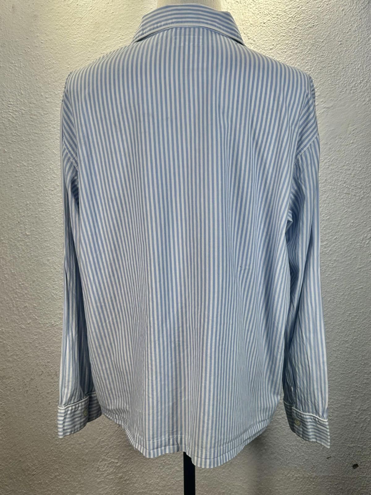 J.Crew J. Crew Men's XL Blue Striped Casual Button Down Shirt Size US XL / EU 56 / 4 - 3 Thumbnail