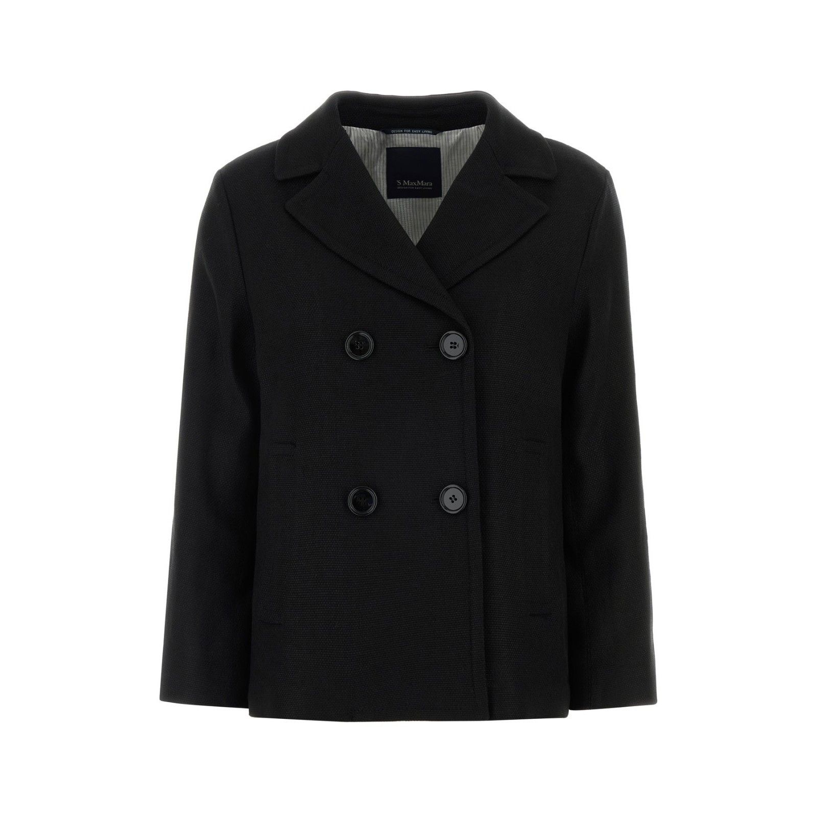 Max Mara MAX MARA Marco Black Stretch Linen Blend Blazer New & Authen Size M / US 6-8 / IT 42-44 - 1 Thumbnail