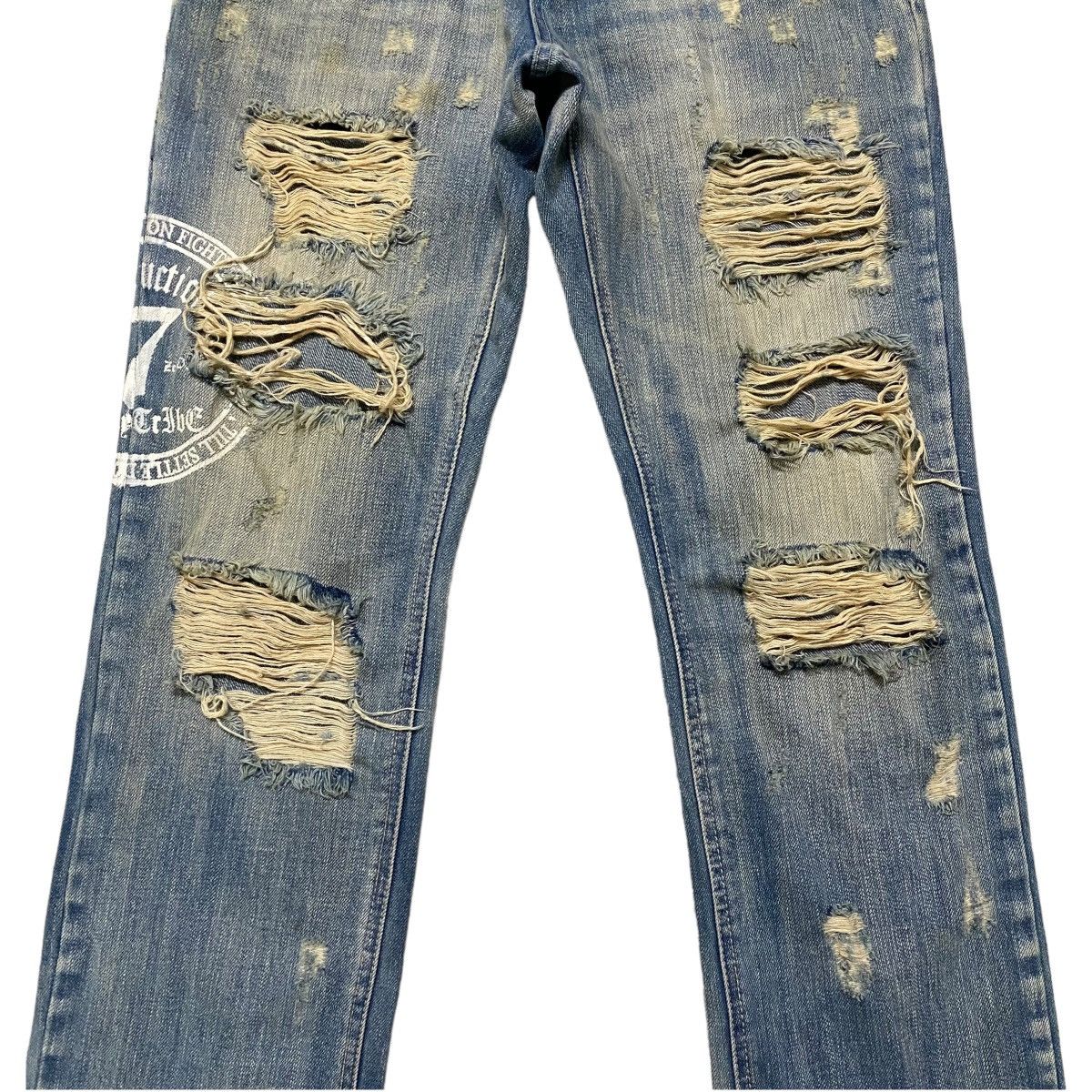 Japanese Brand CRAZY TRIBE Denim Thrashed Jeans Size US 31 - 7 Thumbnail