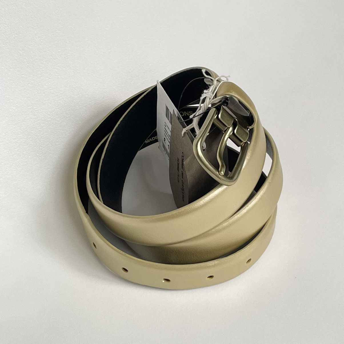 Comme des Garcons 2.5cm Gold Leather Belt Size 32 - 11 Thumbnail