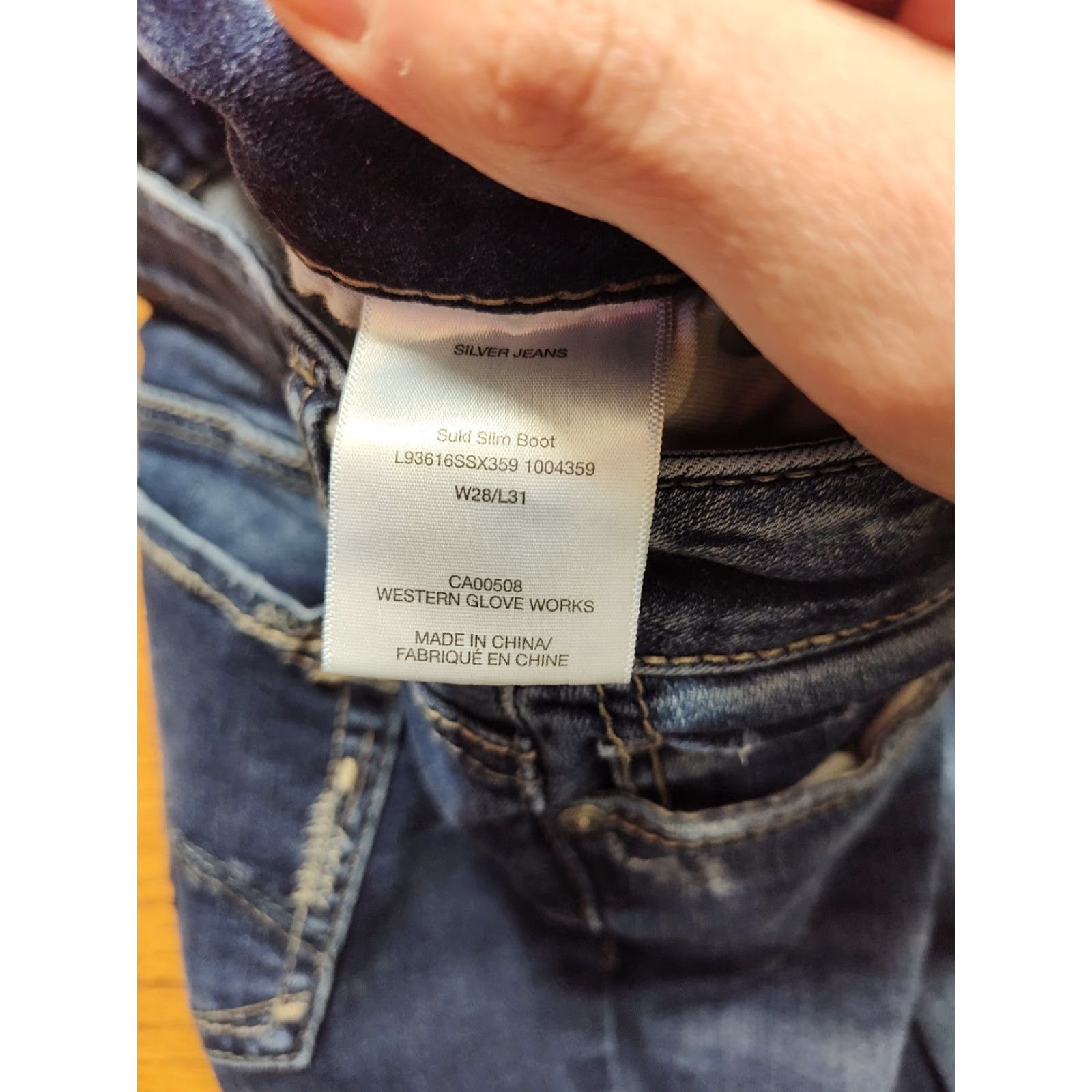Silver Jeans Co. Silver Jeans Co. Womens Jeans Suki Slim Boot 28 Blue Denim Embroidered Pockets Stretch Cowboy 30 Inseam XS? Size 28" / US 6 / IT 42 - 5 Thumbnail