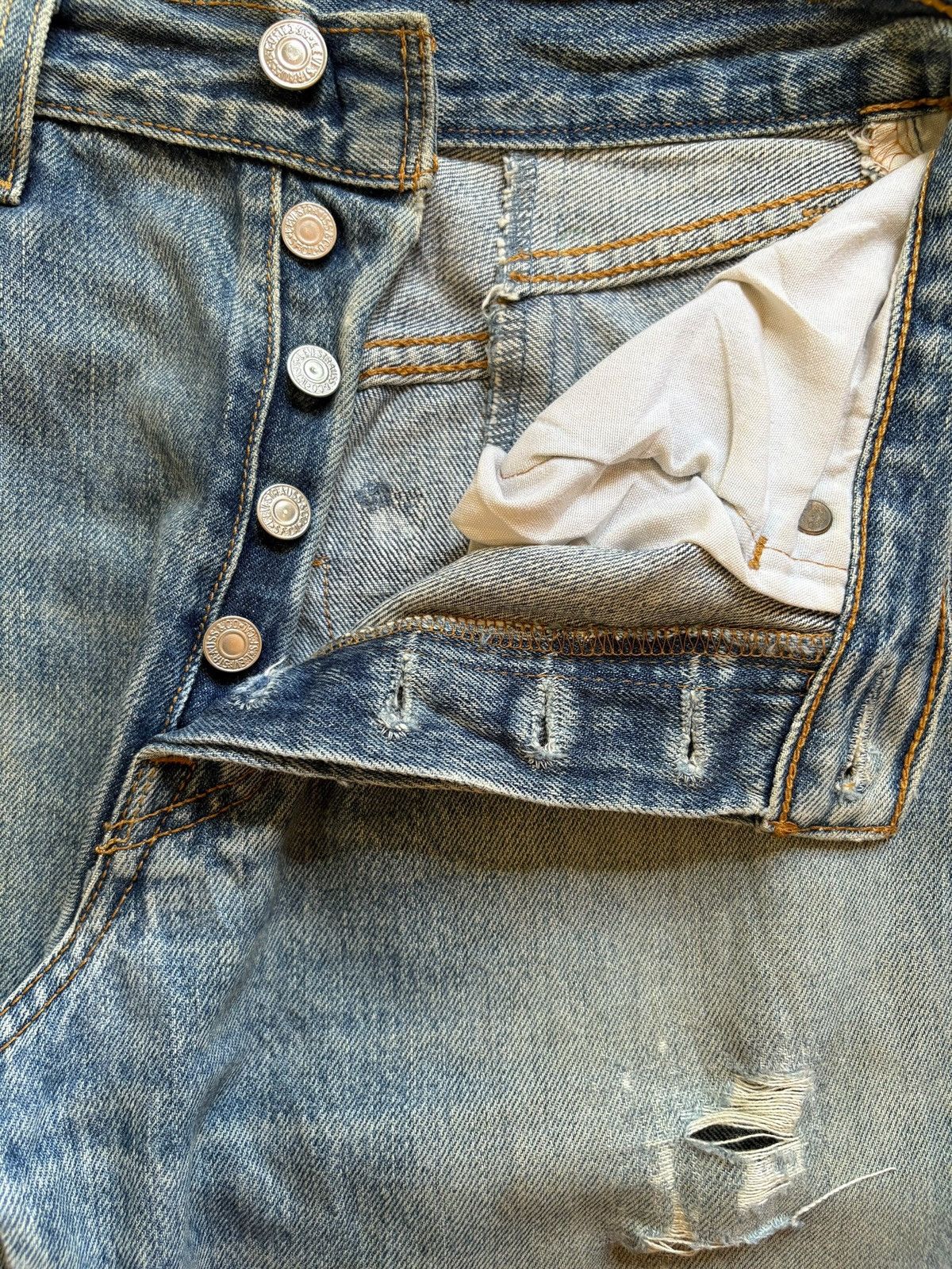 Levi's Vintage Levis 501 Custom Mud Wash Distress Flare Jean Size US 26 / EU 42 - 3 Thumbnail