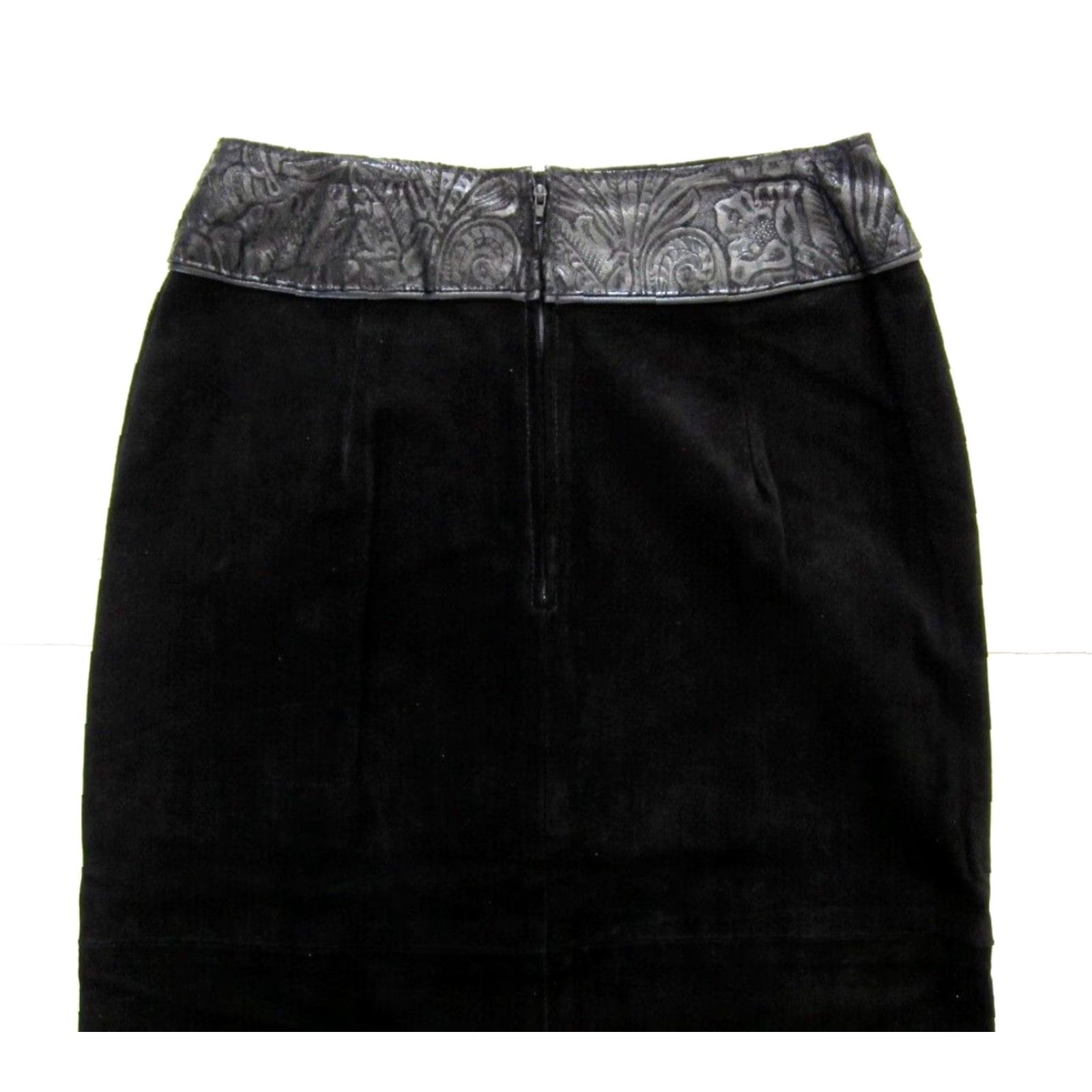 Vintage VINTAGE Frontier Collection Skirt Wrap Women M Black Leather Long Western Wrap Skirt Mens Womens Size 32" / US 10 / IT 46 - 5 Thumbnail