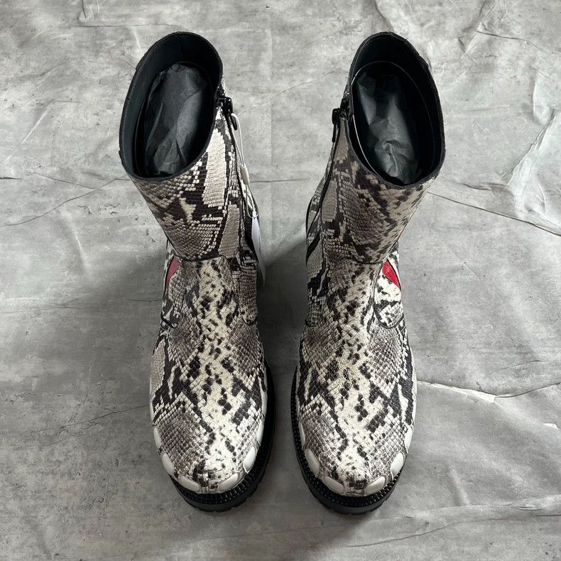 Walter Van Beirendonck Walter Van Beirendonck 23-inch snake print high-heeled boo Size US 10 / EU 43 - 2 Thumbnail