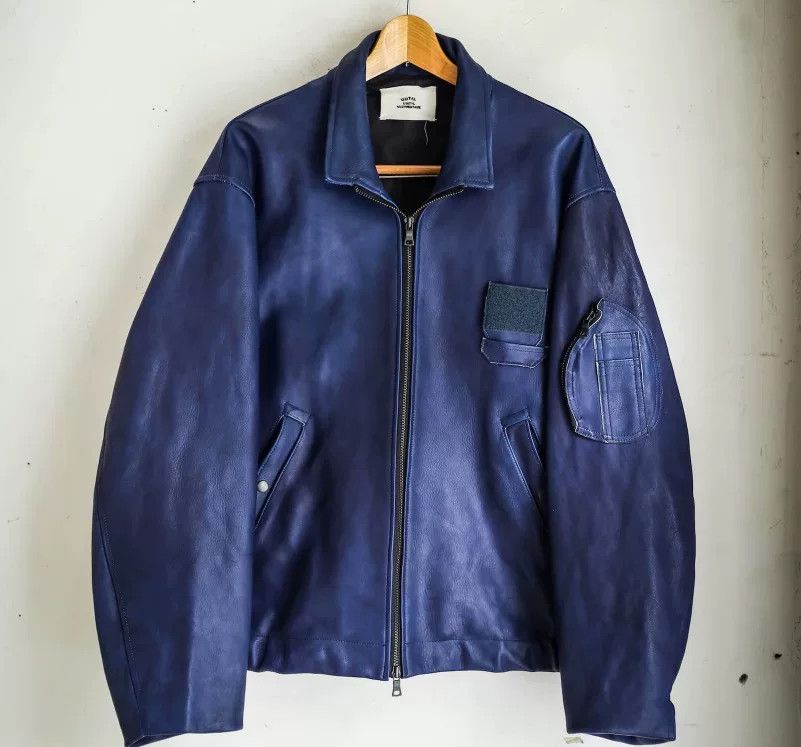 EXEMPLAIRE OUTIL VESTE GOUDON Indigo Leather Jacket Size US L / EU 52-54 / 3 - 1 Thumbnail