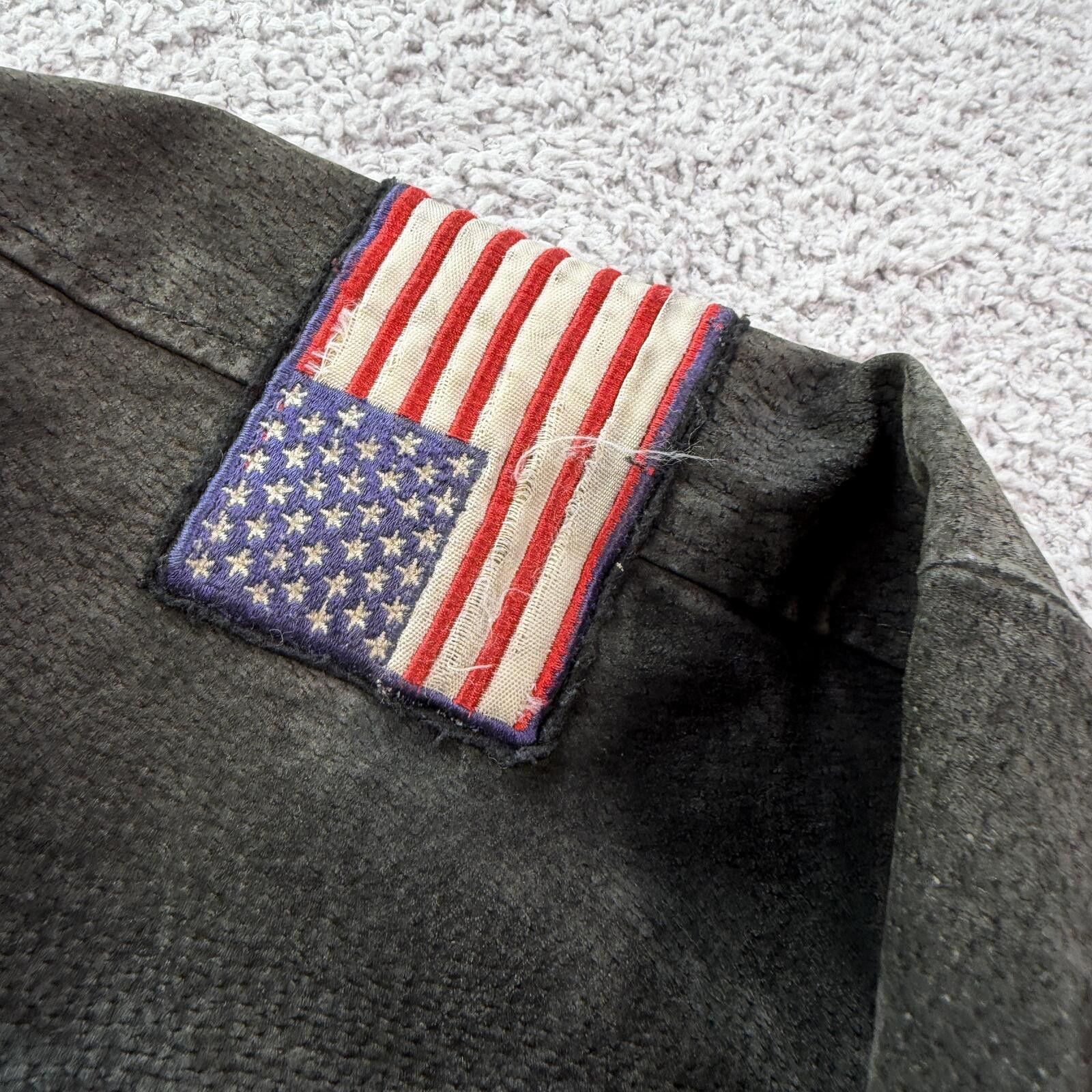 Leather Vintage 90s USMC Marines Leather Bomber Jacket Military 3XL Size US XXL / EU 58 / 5 - 9 Thumbnail