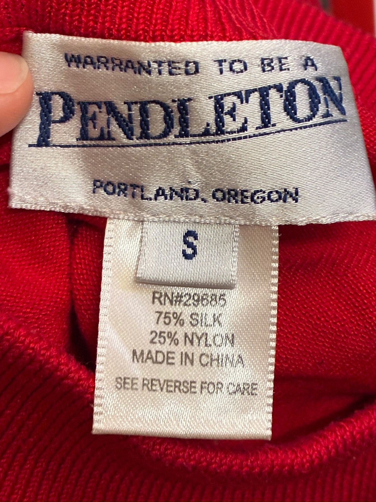 Pendleton Vintage Pendleton Red Silk Blend Sweater – Size Small Size S / US 4 / IT 40 - 2 Thumbnail