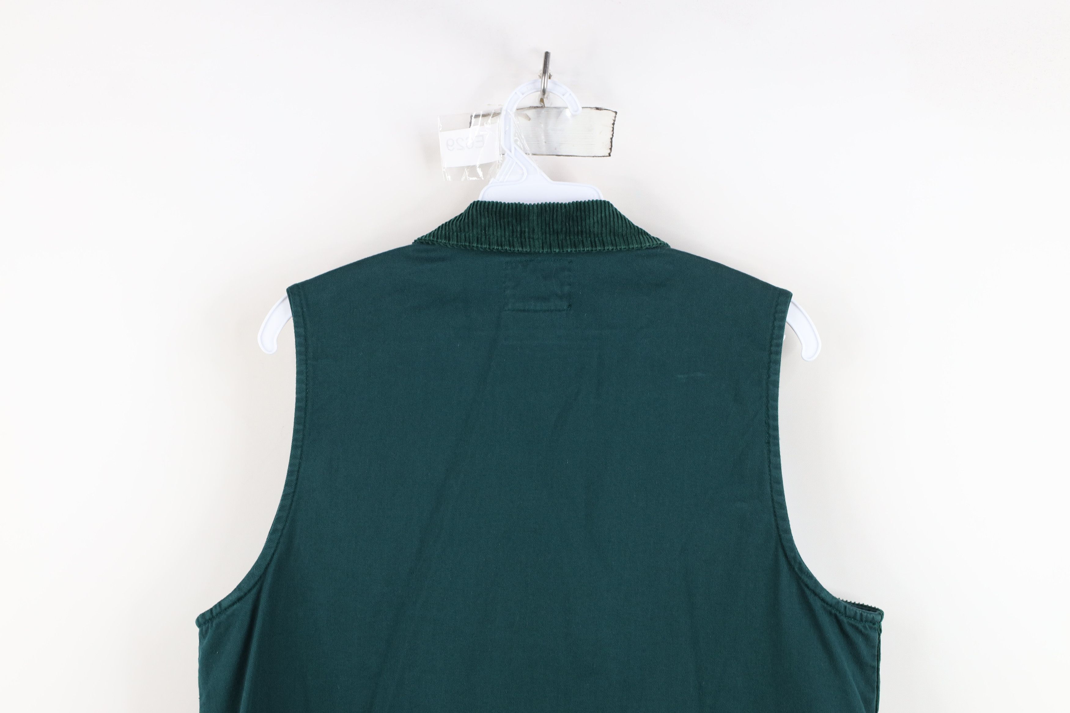 Vintage Vintage 90s Streetwear Corduroy Button Vest Jacket Green Size S / US 4 / IT 40 - 13 Thumbnail